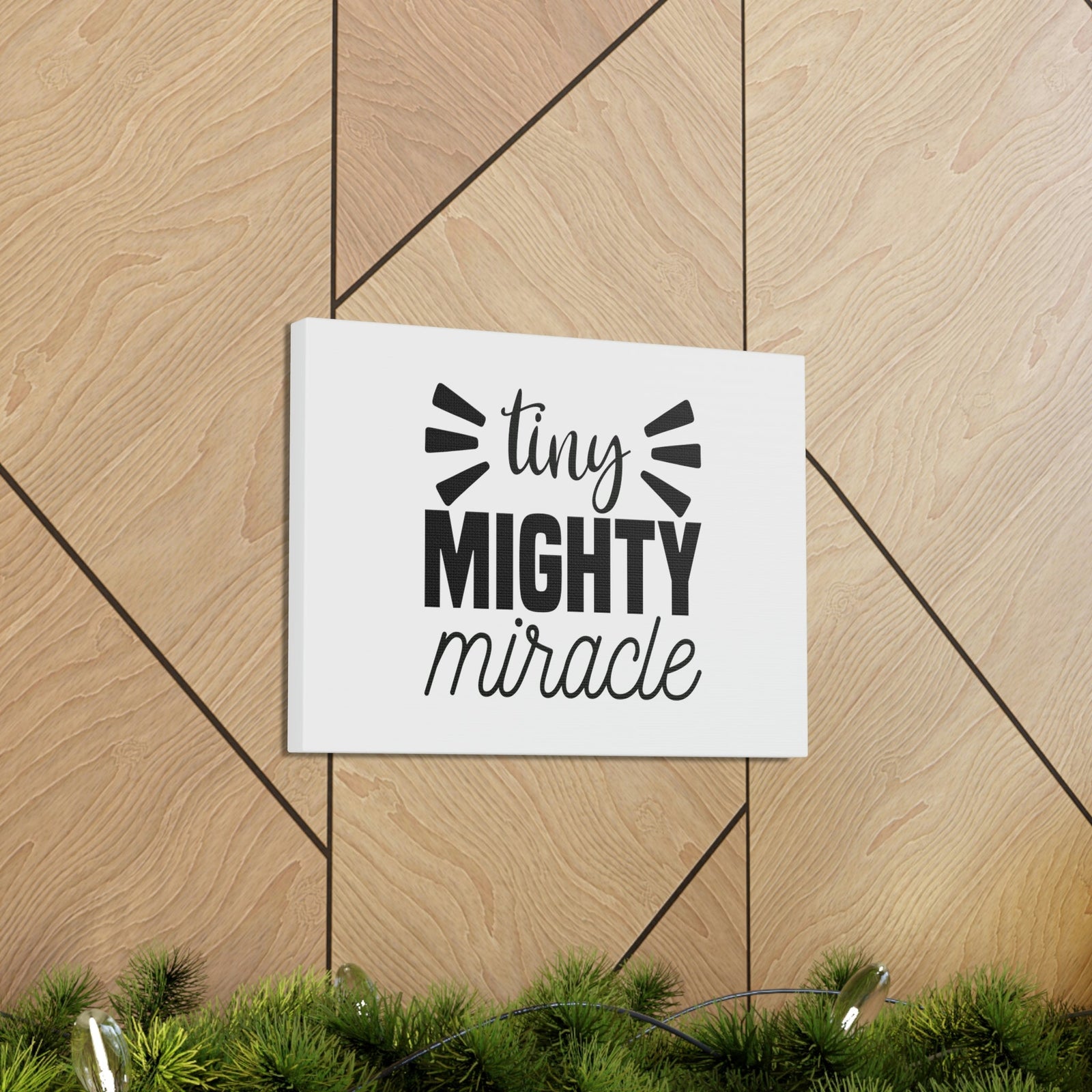 Scripture Walls Tiny Mighty Miracle Luke 18:27 Christian Wall Art Bible Verse Print Ready to Hang Unframed-Express Your Love Gifts