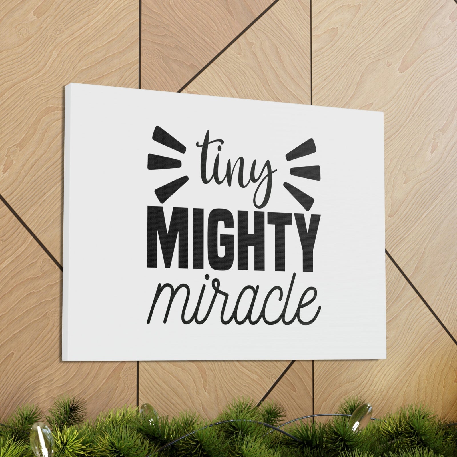 Scripture Walls Tiny Mighty Miracle Luke 18:27 Christian Wall Art Bible Verse Print Ready to Hang Unframed-Express Your Love Gifts