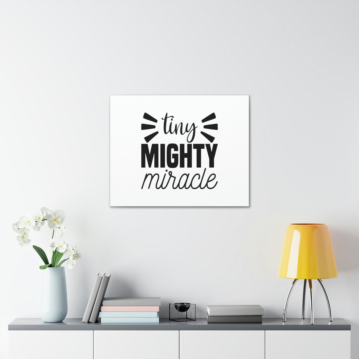 Scripture Walls Tiny Mighty Miracle Luke 18:27 Christian Wall Art Bible Verse Print Ready to Hang Unframed-Express Your Love Gifts