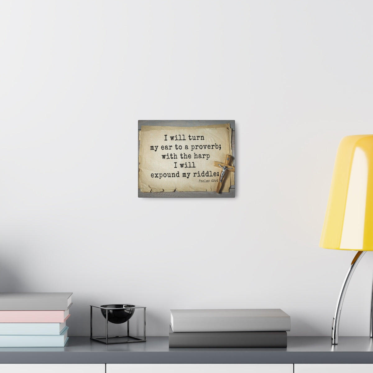 Scripture Walls To A Proverb Psalms 49:4 Bible Verse Canvas Christian Wall Art Ready to Hang Unframed-Express Your Love Gifts