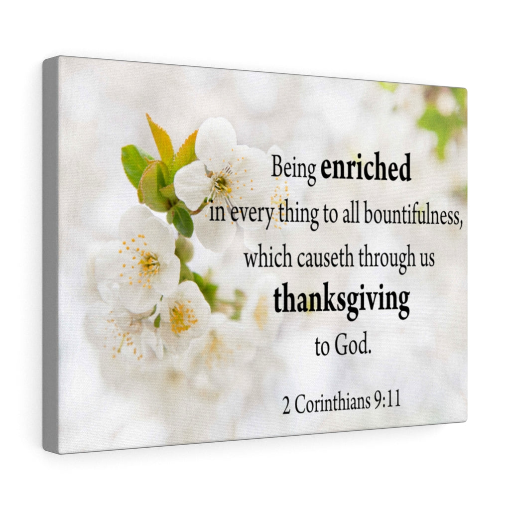 Scripture Walls To All Bountifulness 2 Corinthians 9:11 Bible Verse Canvas Christian Wall Art Ready to Hang Unframed-Express Your Love Gifts