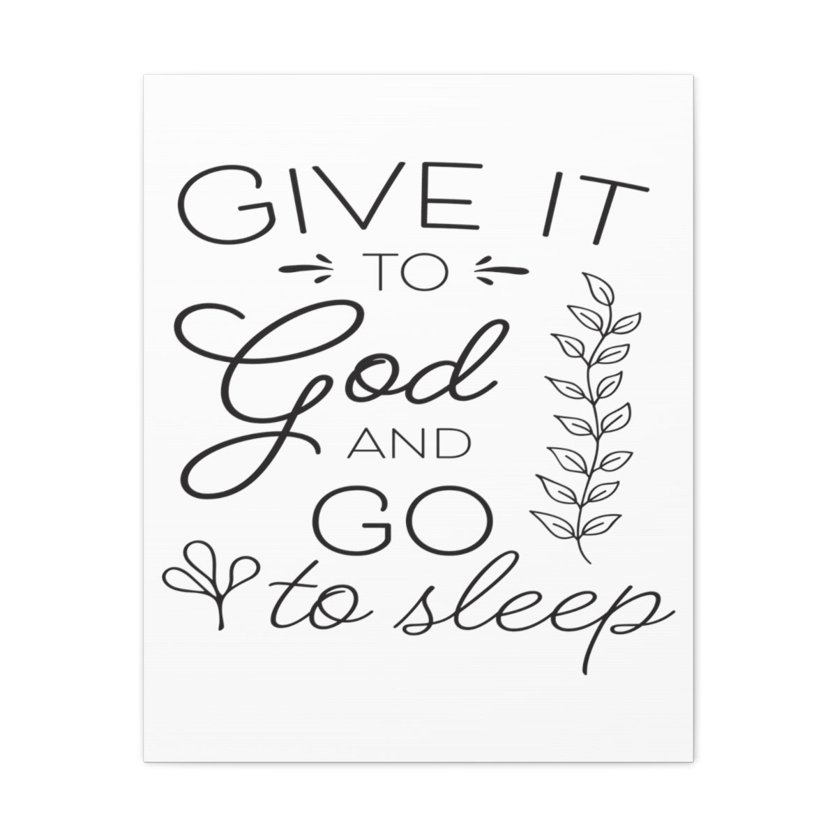 Scripture Walls To God And Psalm 4:8 Christian Wall Art Print Ready to Hang Unframed-Express Your Love Gifts