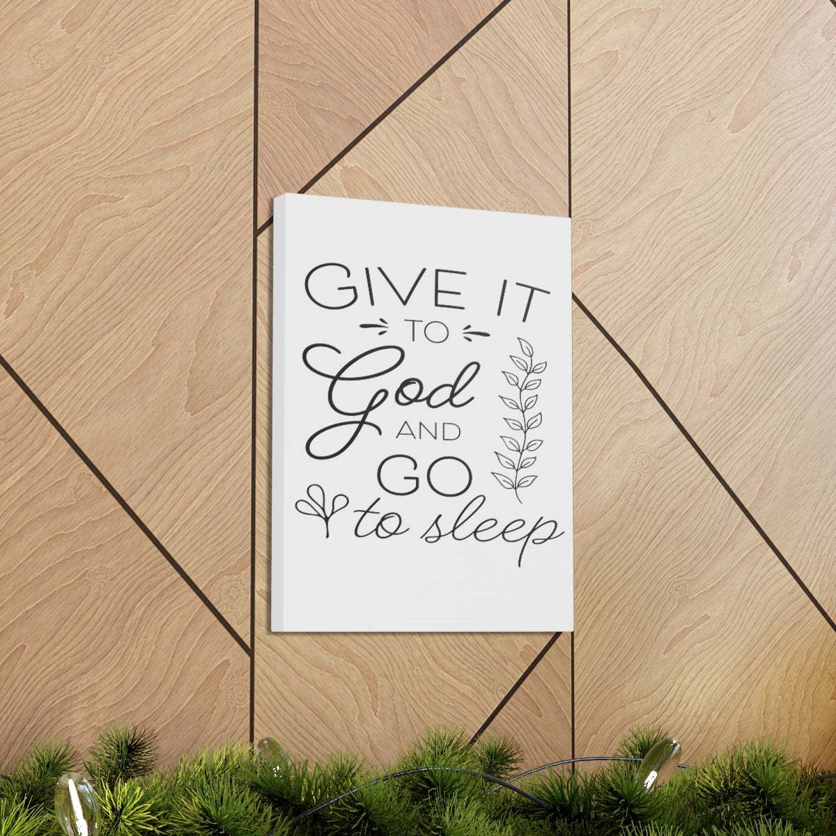 Scripture Walls To God And Psalm 4:8 Christian Wall Art Print Ready to Hang Unframed-Express Your Love Gifts