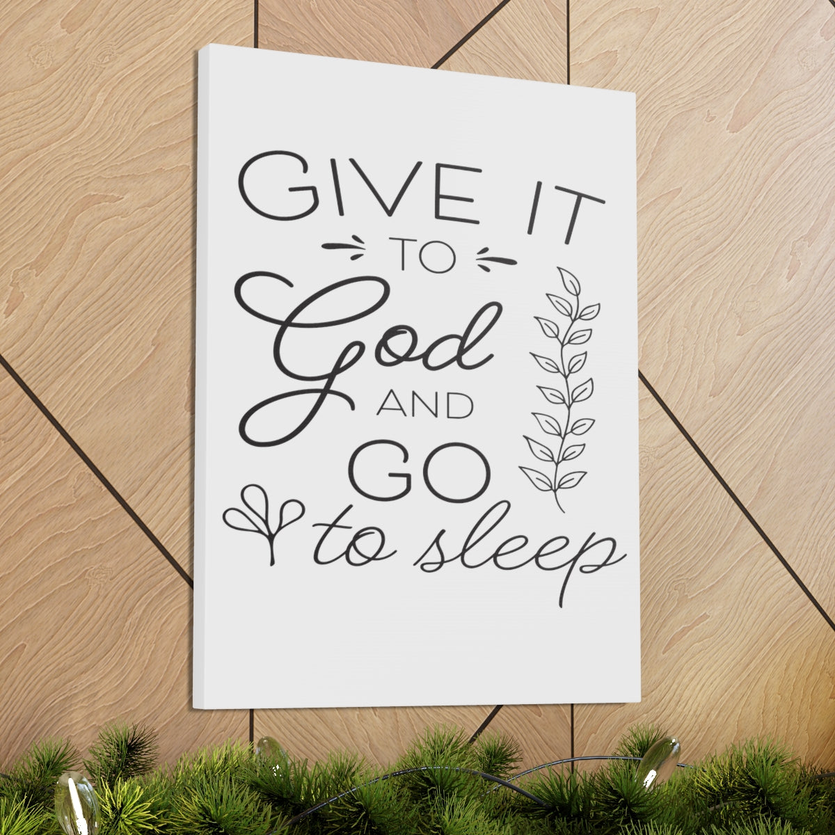 Scripture Walls To God And Psalm 4:8 Christian Wall Art Print Ready to Hang Unframed-Express Your Love Gifts