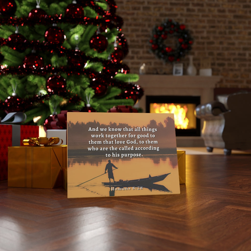 Scripture Walls To His Purpose Romans 8:28 Bible Verse Canvas Christian Wall Art Ready to Hang Unframed-Express Your Love Gifts