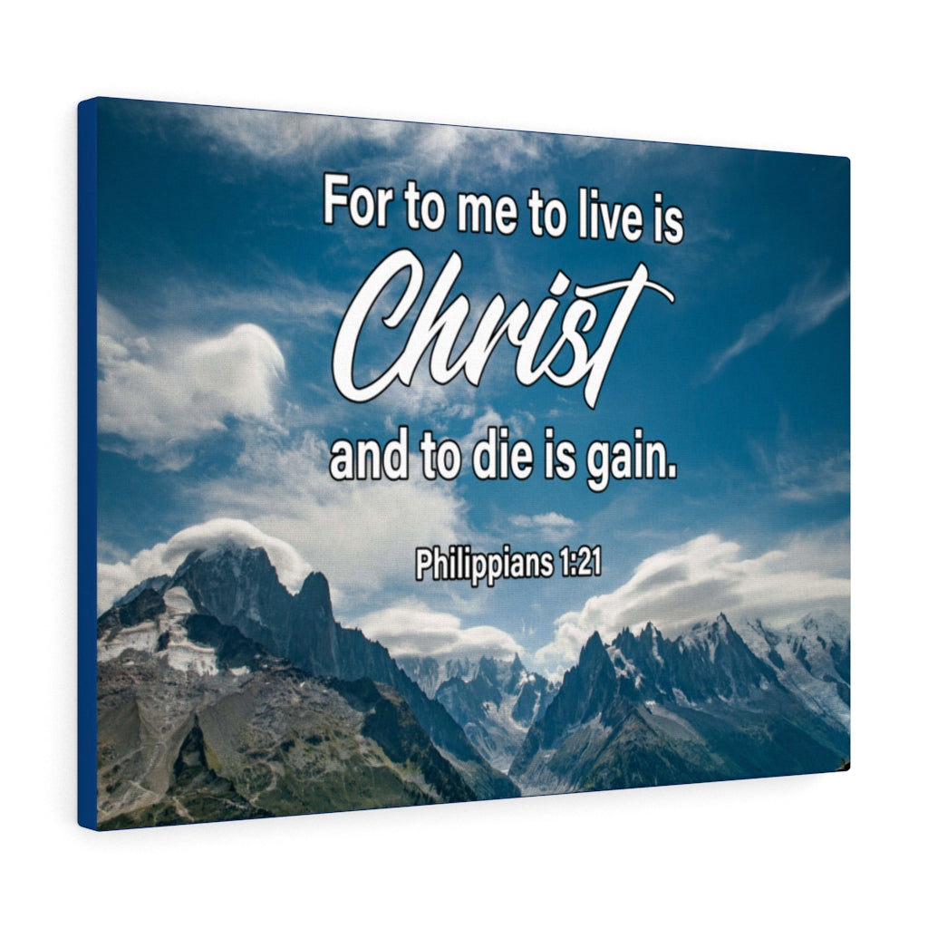 Scripture Walls To Live is Christ Philippians 1:21 Wall Art Christian Home Decor Unframed-Express Your Love Gifts