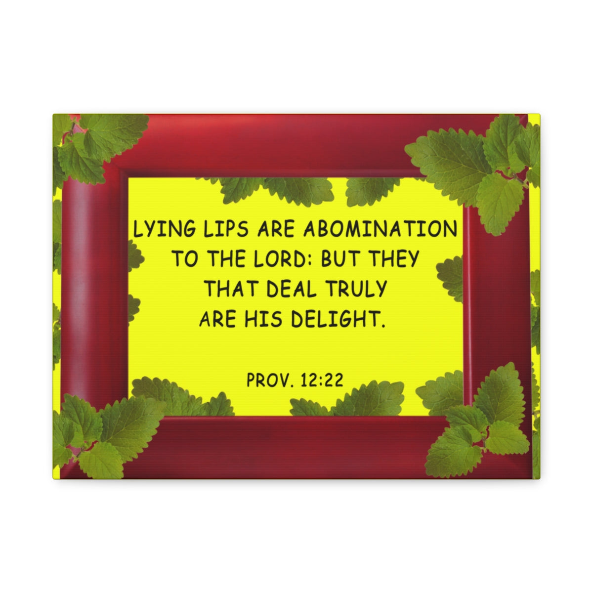 Scripture Walls To The Lord Proverbs 12:22 Bible Verse Canvas Christian Wall Art Bible Verse Print Ready To Hang Unframed-Express Your Love Gifts