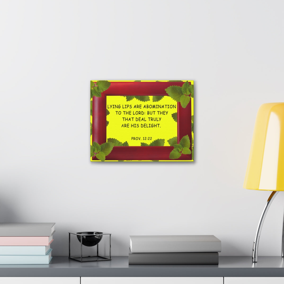 Scripture Walls To The Lord Proverbs 12:22 Bible Verse Canvas Christian Wall Art Bible Verse Print Ready To Hang Unframed-Express Your Love Gifts