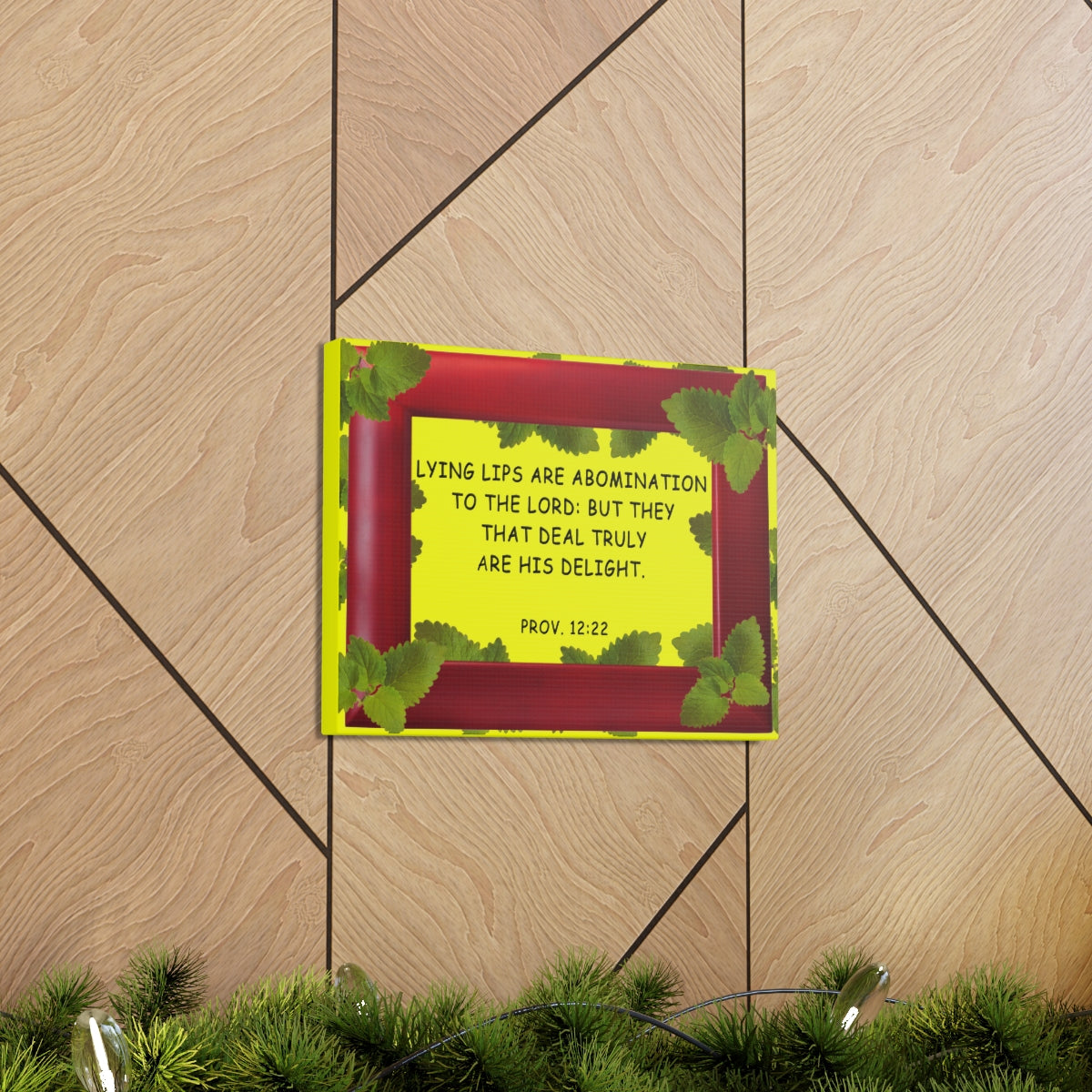 Scripture Walls To The Lord Proverbs 12:22 Bible Verse Canvas Christian Wall Art Bible Verse Print Ready To Hang Unframed-Express Your Love Gifts