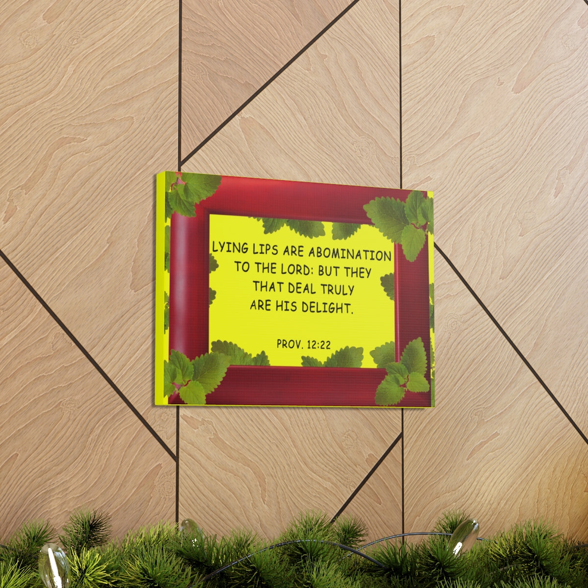 Scripture Walls To The Lord Proverbs 12:22 Bible Verse Canvas Christian Wall Art Bible Verse Print Ready To Hang Unframed-Express Your Love Gifts