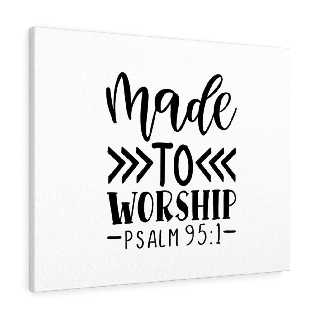 Scripture Walls To Worship Psalm 95:1 Bible Verse Canvas Christian Wall Art Ready to Hang Unframed-Express Your Love Gifts