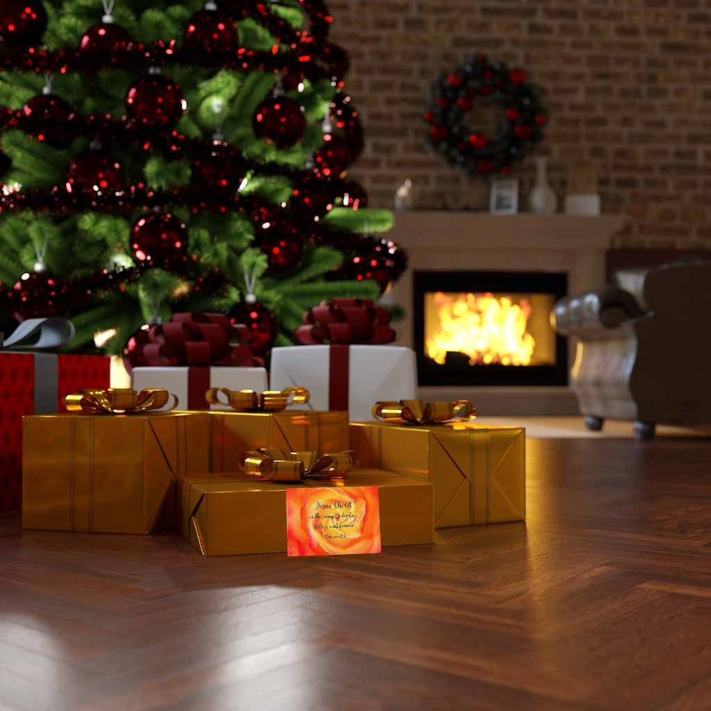 Scripture Walls Today And Forever Hebrews 13:8 Orange Bible Verse Canvas Christian Wall Art Ready to Hang Unframed-Express Your Love Gifts