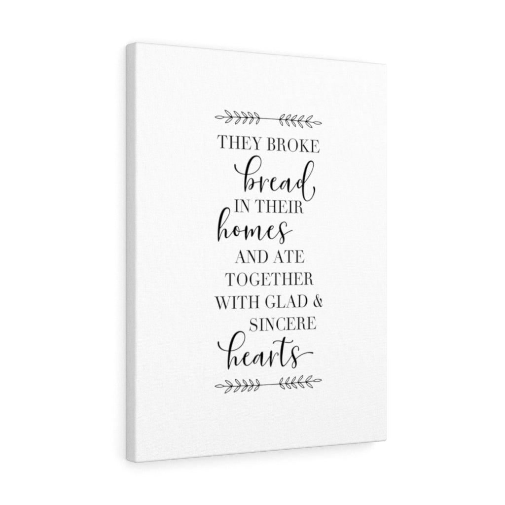 Scripture Walls Together with Glad & Sincere Bible Verse Canvas Christian Wall Art Ready to Hang Unframed-Express Your Love Gifts