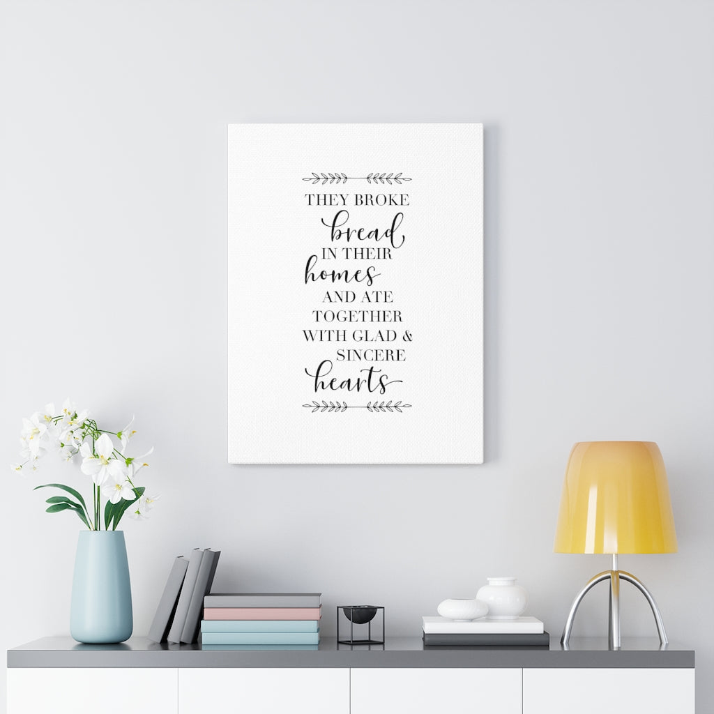 Scripture Walls Together with Glad & Sincere Bible Verse Canvas Christian Wall Art Ready to Hang Unframed-Express Your Love Gifts