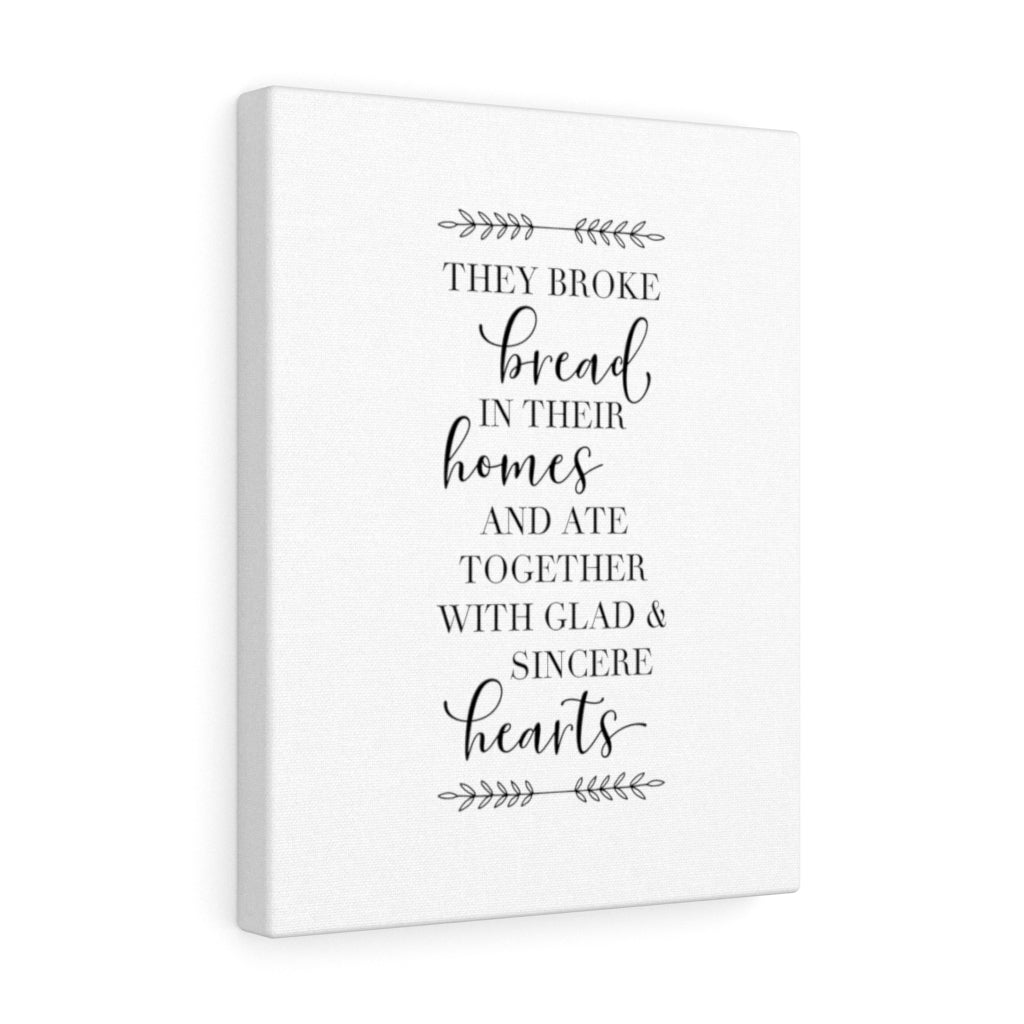 Scripture Walls Together with Glad & Sincere Bible Verse Canvas Christian Wall Art Ready to Hang Unframed-Express Your Love Gifts