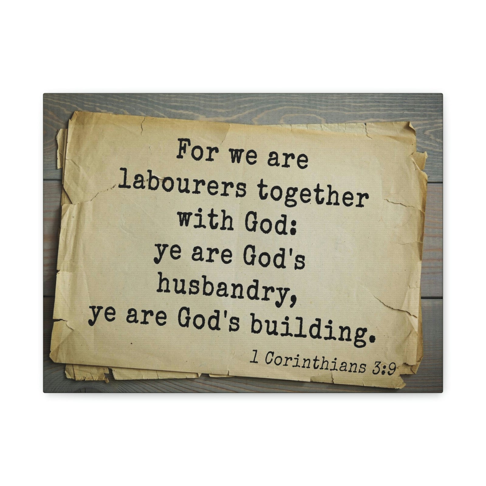 Scripture Walls Together With God 1 Corinthians 3:9 Bible Verse Canvas Christian Wall Art Bible Verse Print Ready To Hang Unframed-Express Your Love Gifts