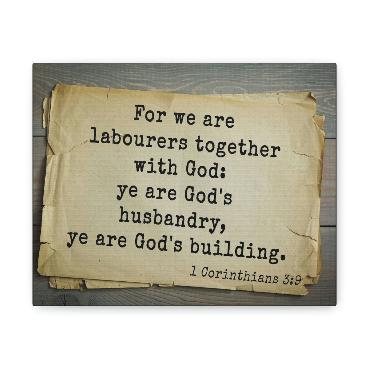 Scripture Walls Together With God 1 Corinthians 3:9 Bible Verse Canvas Christian Wall Art Bible Verse Print Ready To Hang Unframed-Express Your Love Gifts