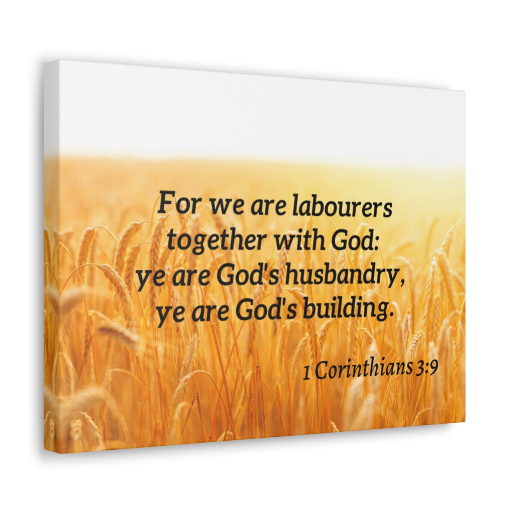 Scripture Walls Together With God 1 Corinthians 3:9 Bible Verse Canvas Christian Wall Art Ready to Hang Unframed-Express Your Love Gifts