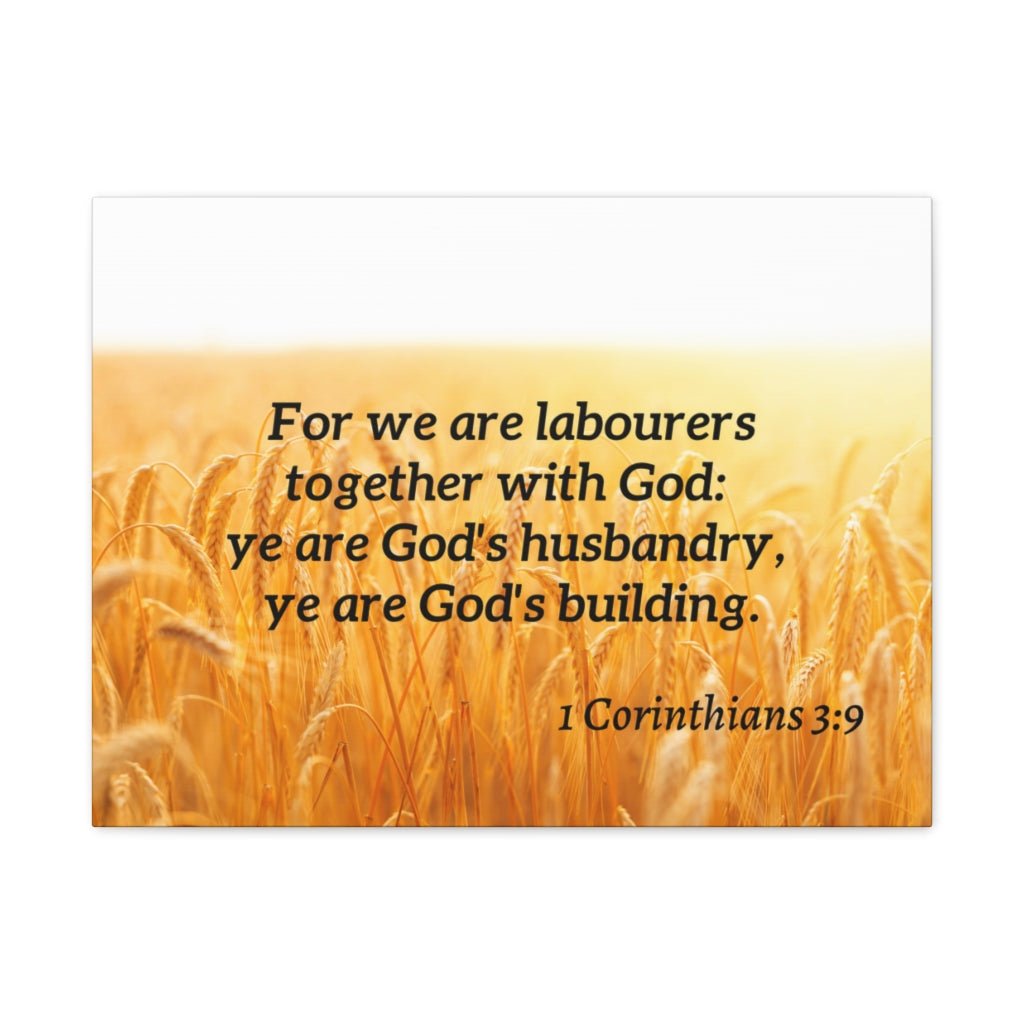 Scripture Walls Together With God 1 Corinthians 3:9 Bible Verse Canvas Christian Wall Art Ready to Hang Unframed-Express Your Love Gifts