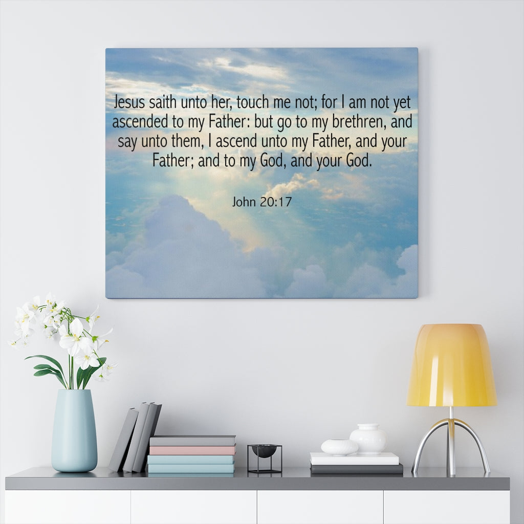 Scripture Walls Touch Me Not John 20:17 Bible Verse Canvas Christian Wall Art Ready to Hang Unframed-Express Your Love Gifts