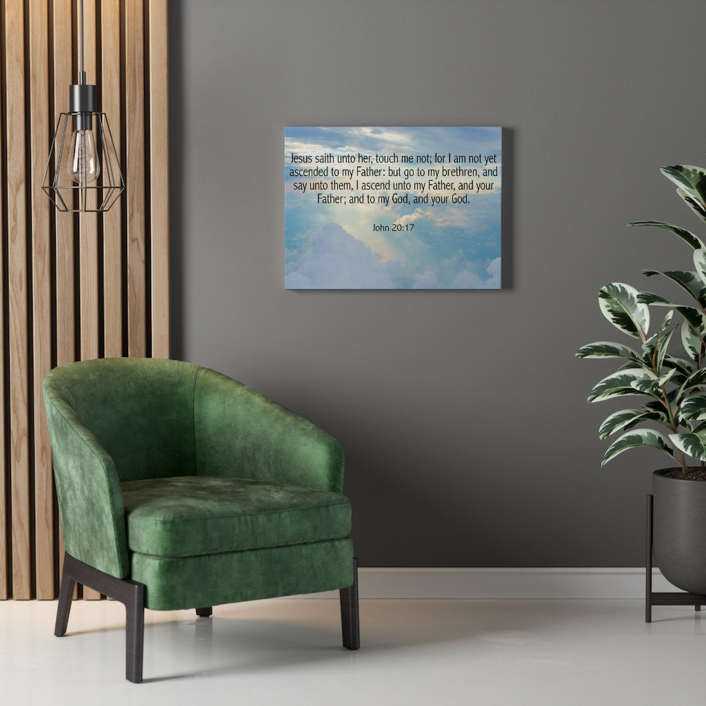 Scripture Walls Touch Me Not John 20:17 Bible Verse Canvas Christian Wall Art Ready to Hang Unframed-Express Your Love Gifts
