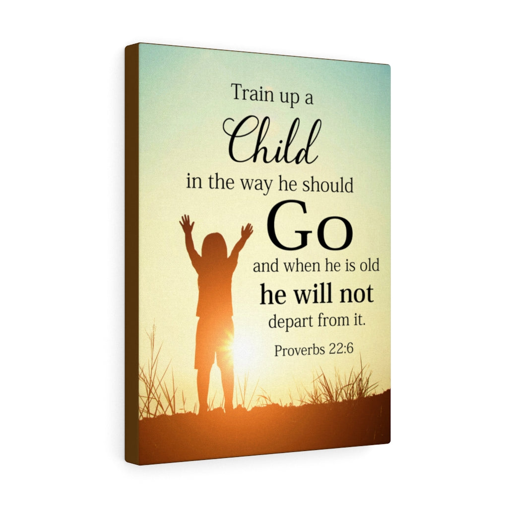 Scripture Walls Train up a Child Proverbs 22:6 Wall Art Christian Home Decor Unframed-Express Your Love Gifts