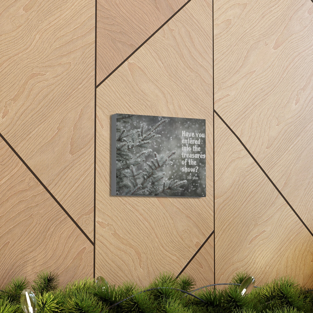 Scripture Walls Treasures Of The Show Job 38:22 Bible Verse Canvas Christian Wall Art Bible Verse Print Ready To Hang Unframed-Express Your Love Gifts