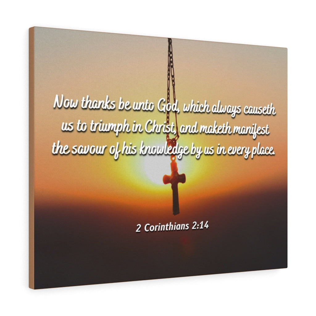 Scripture Walls Triumph In Christ 2 Corinthians 2:14 Bible Verse Canvas Christian Wall Art Ready to Hang Unframed-Express Your Love Gifts