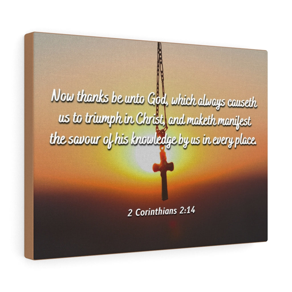 Scripture Walls Triumph In Christ 2 Corinthians 2:14 Bible Verse Canvas Christian Wall Art Ready to Hang Unframed-Express Your Love Gifts