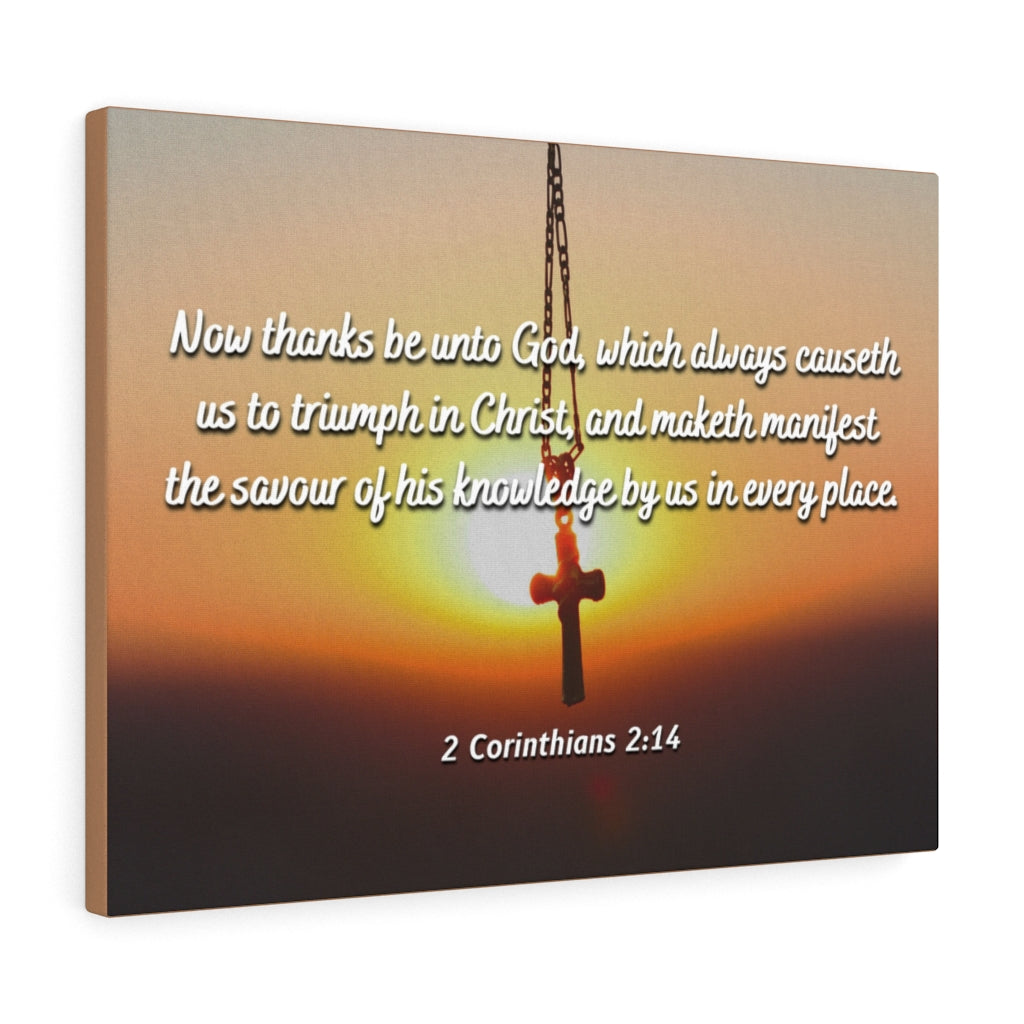 Scripture Walls Triumph In Christ 2 Corinthians 2:14 Bible Verse Canvas Christian Wall Art Ready to Hang Unframed-Express Your Love Gifts