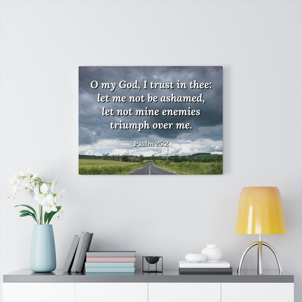 Scripture Walls Triumph Psalm 25:2 Bible Verse Canvas Christian Wall Art Ready to Hang Unframed-Express Your Love Gifts