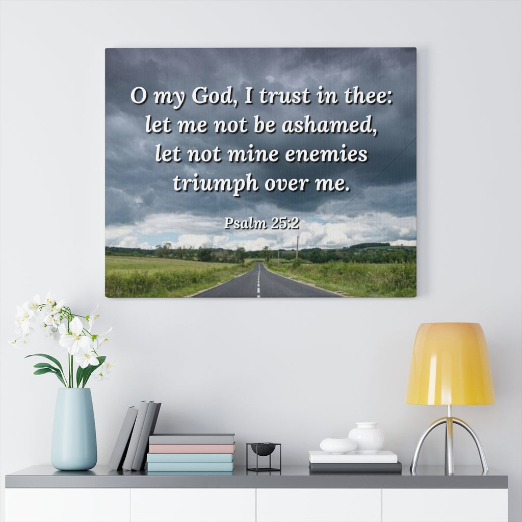 Scripture Walls Triumph Psalm 25:2 Bible Verse Canvas Christian Wall Art Ready to Hang Unframed-Express Your Love Gifts