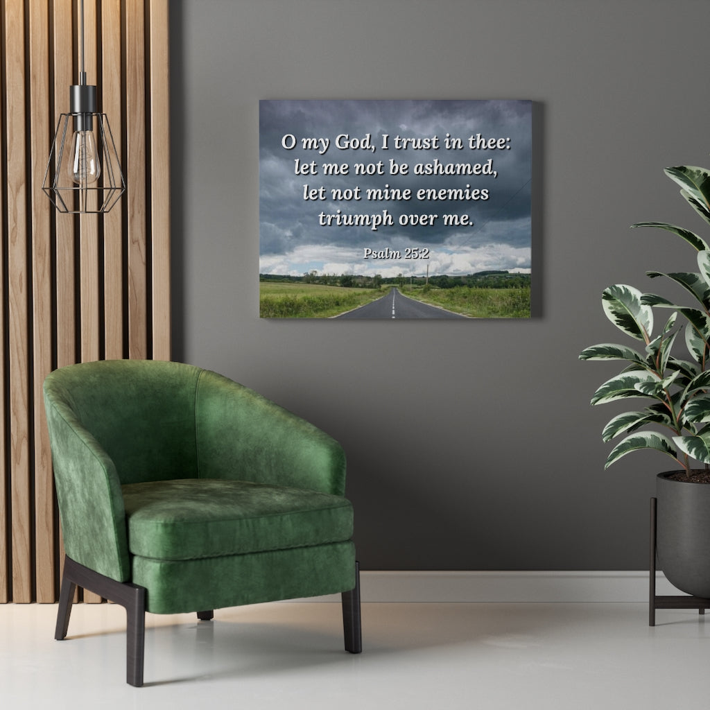 Scripture Walls Triumph Psalm 25:2 Bible Verse Canvas Christian Wall Art Ready to Hang Unframed-Express Your Love Gifts