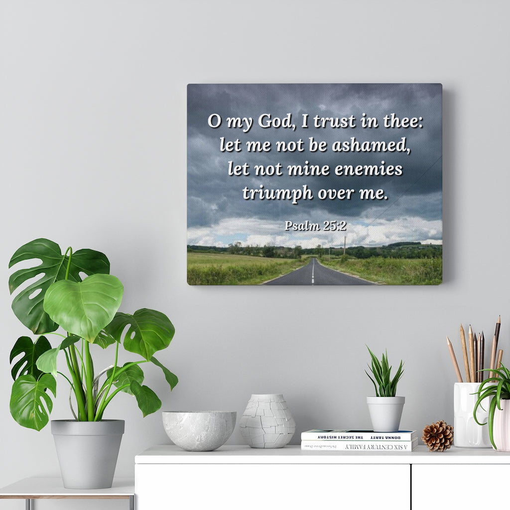 Scripture Walls Triumph Psalm 25:2 Bible Verse Canvas Christian Wall Art Ready to Hang Unframed-Express Your Love Gifts