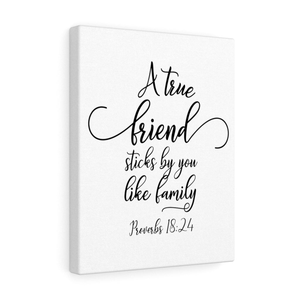 Scripture Walls True Friend Proverbs 18:24 Bible Verse Canvas Christian Wall Art Ready to Hang Unframed-Express Your Love Gifts