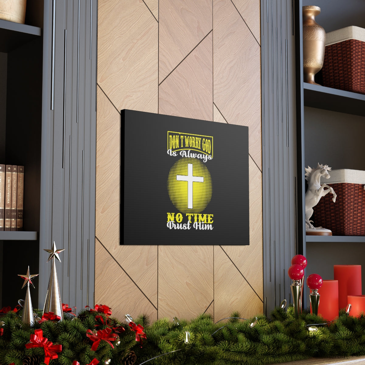 Scripture Walls Trust Him Psalm 37:3-7 Christian Wall Art Bible Verse Print Ready to Hang Unframed-Express Your Love Gifts