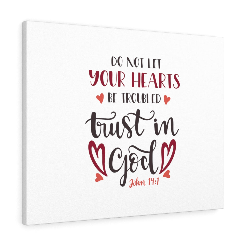 Scripture Walls Trust In God John 14:1 Bible Verse Canvas Christian Wall Art Ready to Hang Unframed-Express Your Love Gifts