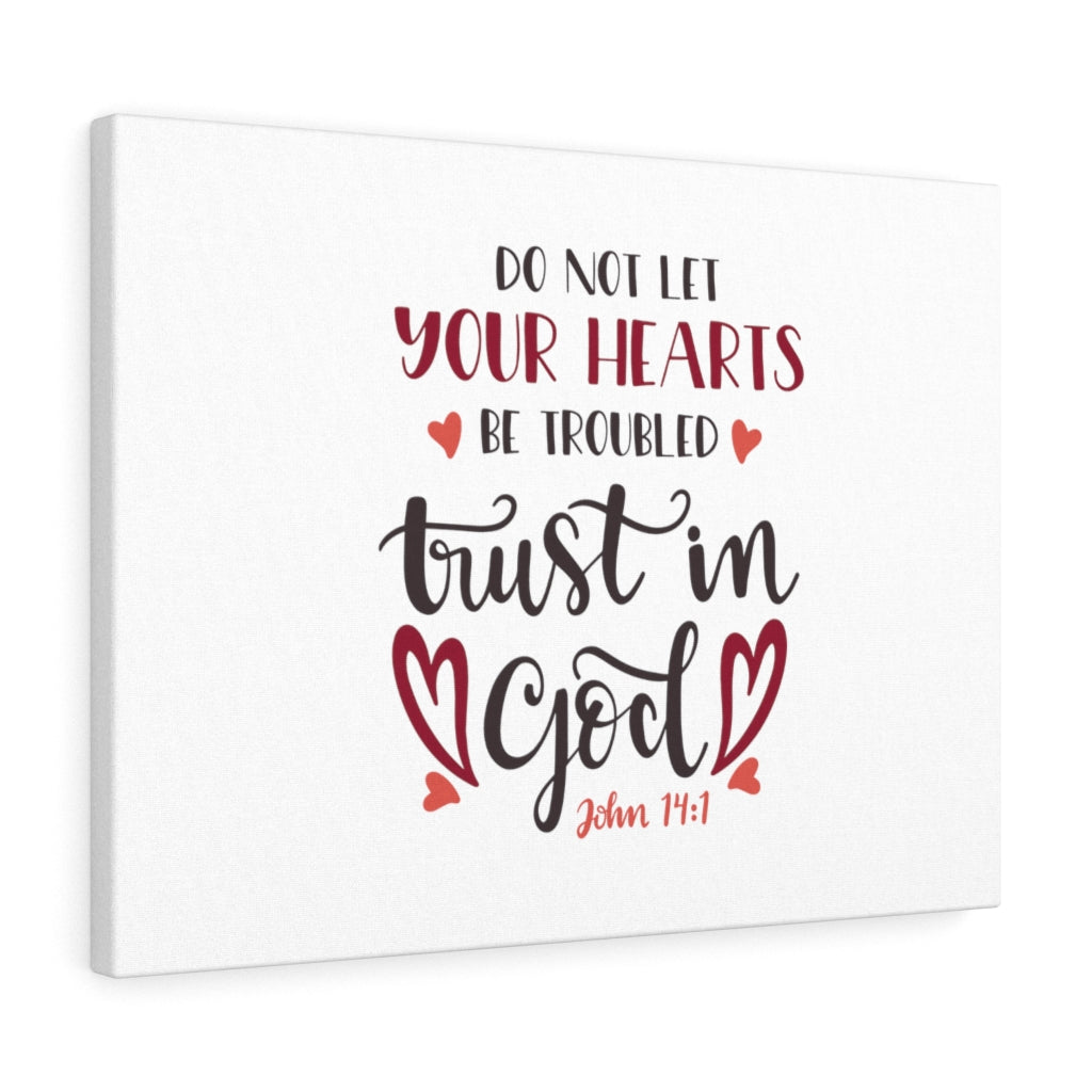 Scripture Walls Trust In God John 14:1 Bible Verse Canvas Christian Wall Art Ready to Hang Unframed-Express Your Love Gifts