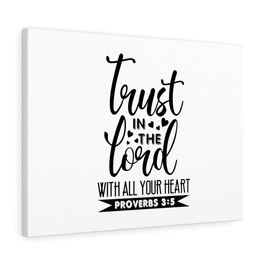 Scripture Walls Trust In The Lord Heart Proverbs 3:5 Bible Verse Canvas Christian Wall Art Ready to Hang Unframed-Express Your Love Gifts