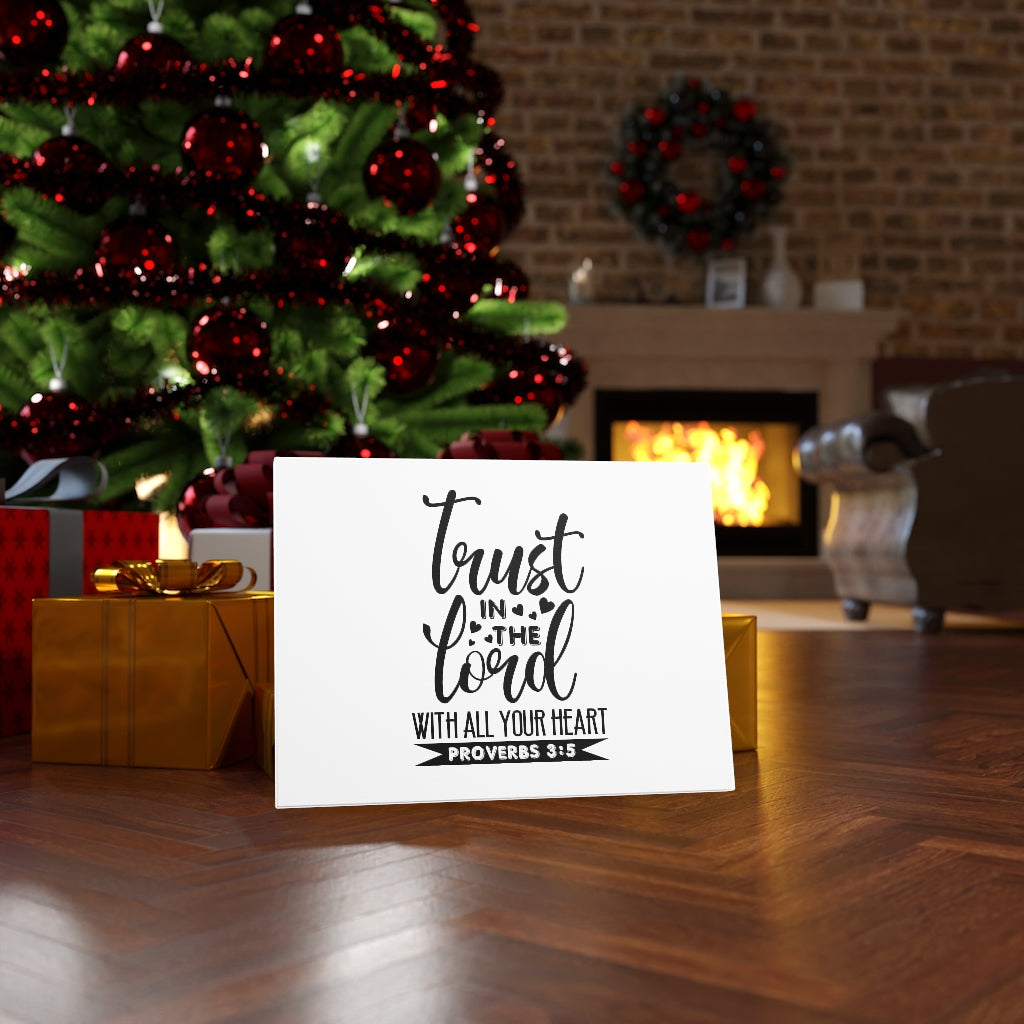 Scripture Walls Trust In The Lord Heart Proverbs 3:5 Bible Verse Canvas Christian Wall Art Ready to Hang Unframed-Express Your Love Gifts