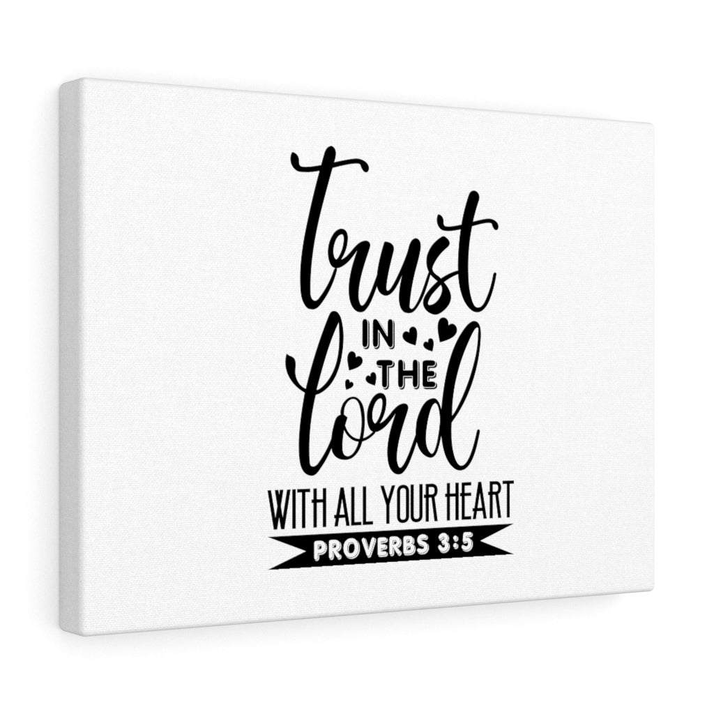Scripture Walls Trust In The Lord Heart Proverbs 3:5 Bible Verse Canvas Christian Wall Art Ready to Hang Unframed-Express Your Love Gifts