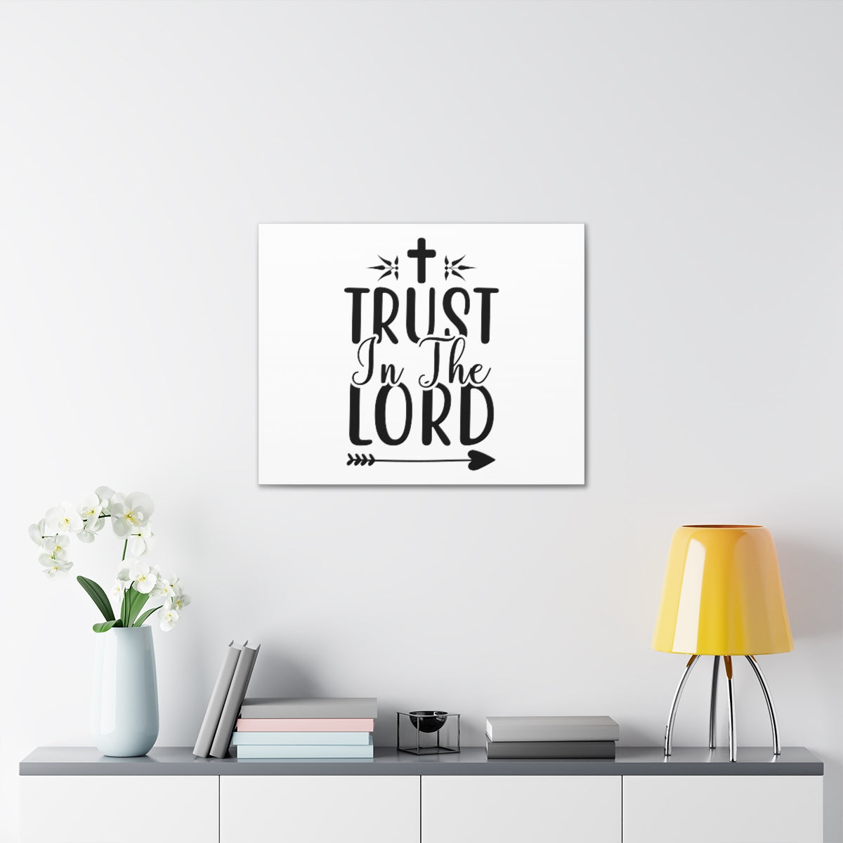 Scripture Walls Trust In The Lord Hebrews 13:8 Christian Wall Art Print Ready to Hang Unframed-Express Your Love Gifts