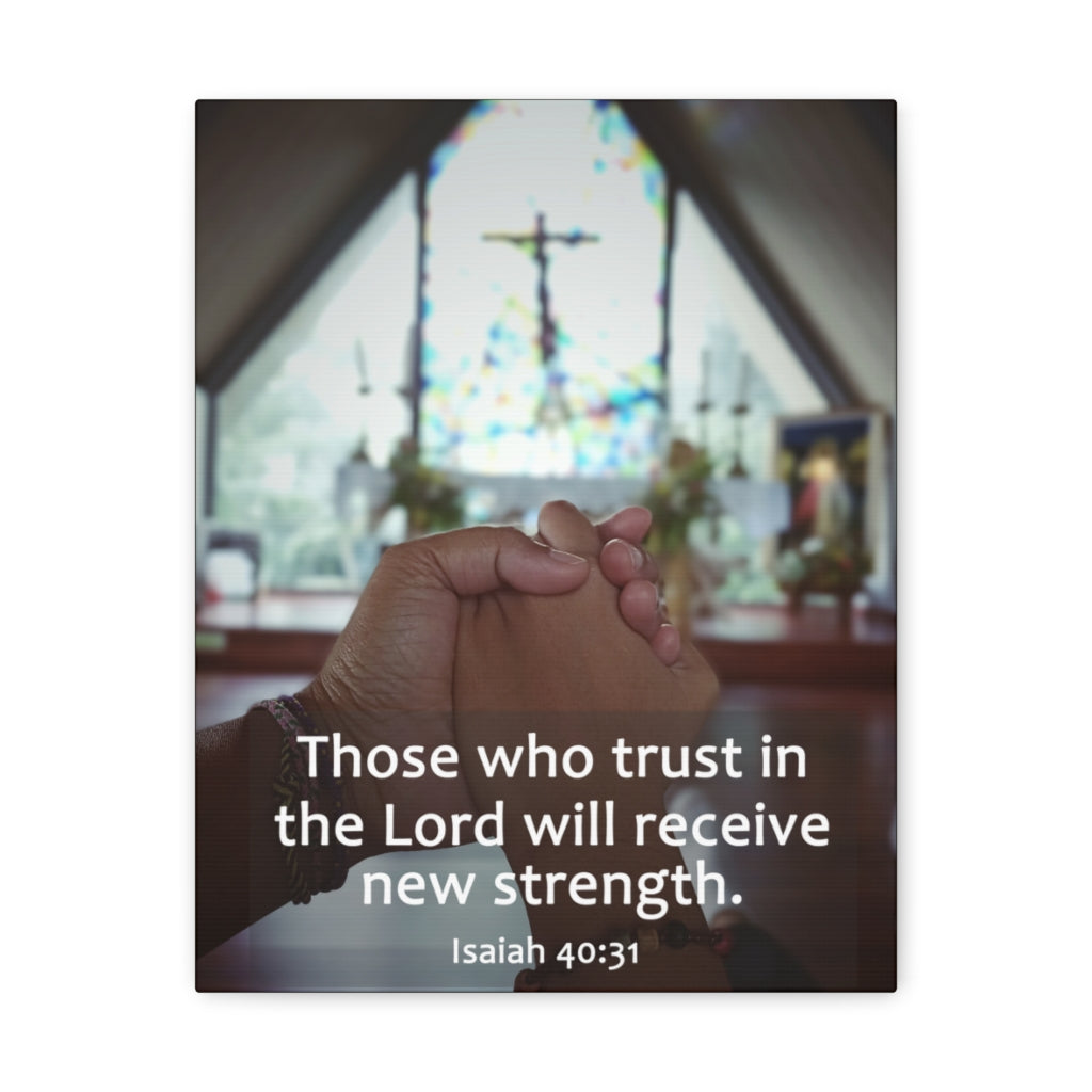 Scripture Walls Trust In The Lord Isaiah 40:31 Bible Verse Canvas Christian Wall Art Ready to Hang Unframed-Express Your Love Gifts