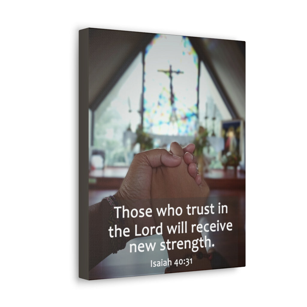 Scripture Walls Trust In The Lord Isaiah 40:31 Bible Verse Canvas Christian Wall Art Ready to Hang Unframed-Express Your Love Gifts