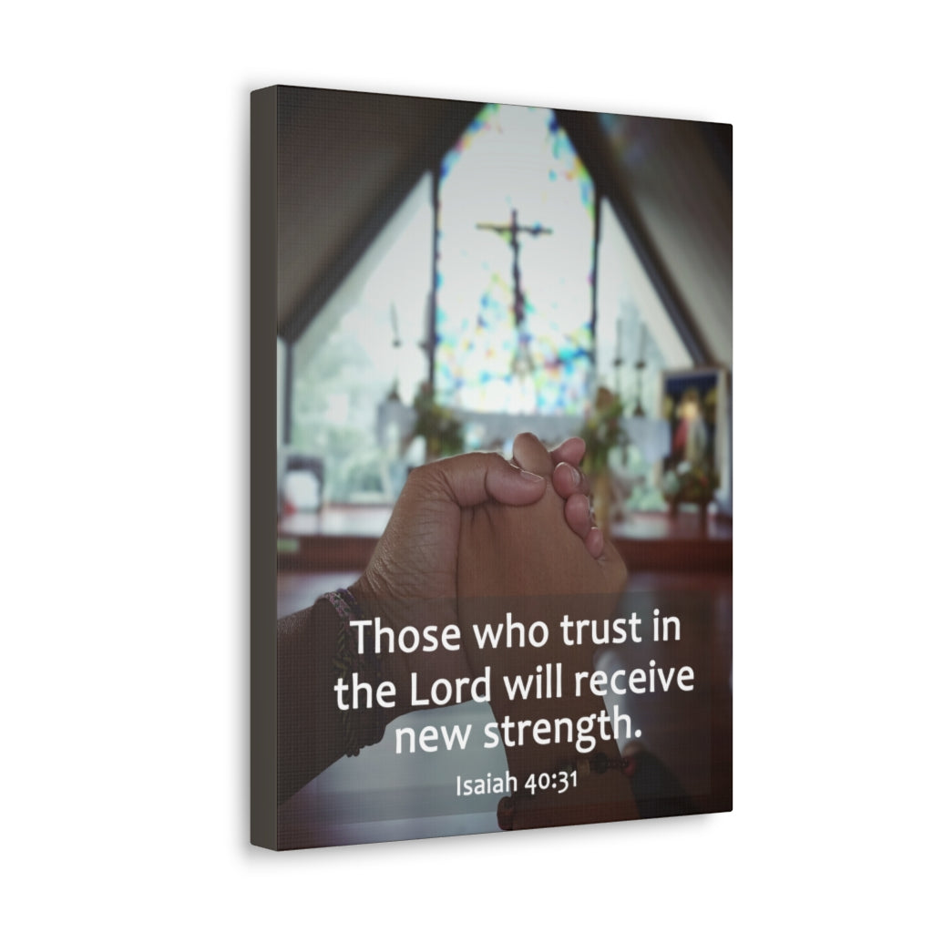Scripture Walls Trust In The Lord Isaiah 40:31 Bible Verse Canvas Christian Wall Art Ready to Hang Unframed-Express Your Love Gifts