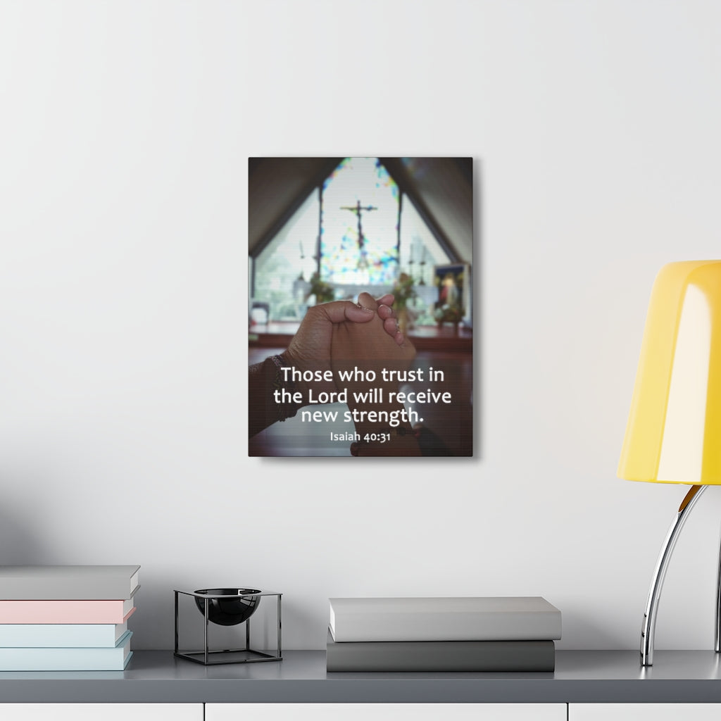 Scripture Walls Trust In The Lord Isaiah 40:31 Bible Verse Canvas Christian Wall Art Ready to Hang Unframed-Express Your Love Gifts