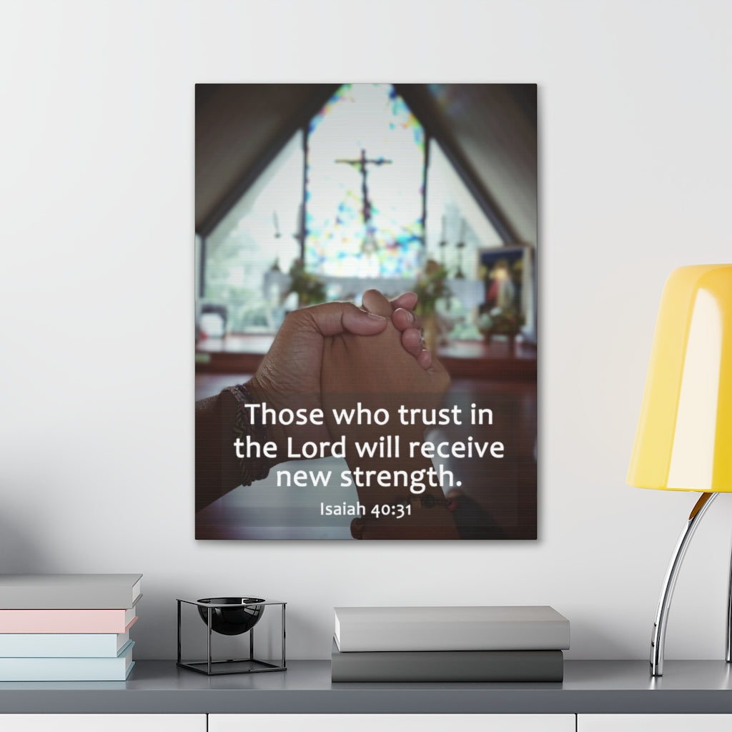 Scripture Walls Trust In The Lord Isaiah 40:31 Bible Verse Canvas Christian Wall Art Ready to Hang Unframed-Express Your Love Gifts