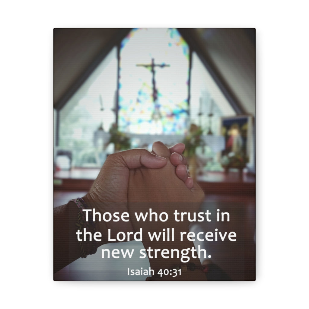 Scripture Walls Trust In The Lord Isaiah 40:31 Bible Verse Canvas Christian Wall Art Ready to Hang Unframed-Express Your Love Gifts