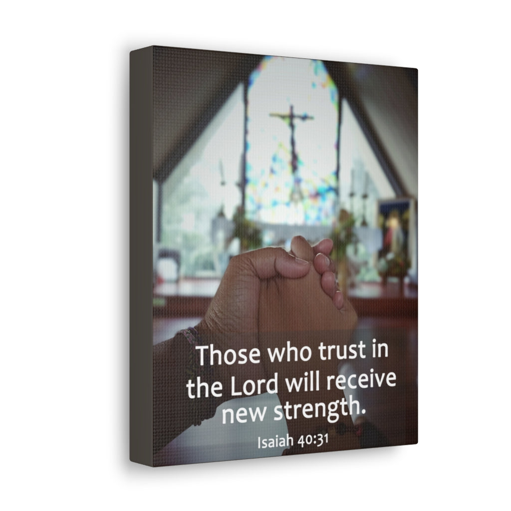 Scripture Walls Trust In The Lord Isaiah 40:31 Bible Verse Canvas Christian Wall Art Ready to Hang Unframed-Express Your Love Gifts