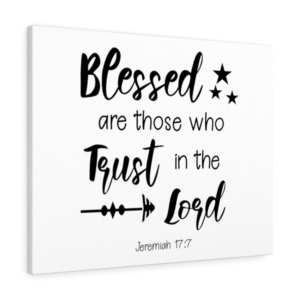 Scripture Walls Trust In The Lord Jeremiah 17:7 Bible Verse Canvas Christian Wall Art Ready to Hang Unframed-Express Your Love Gifts